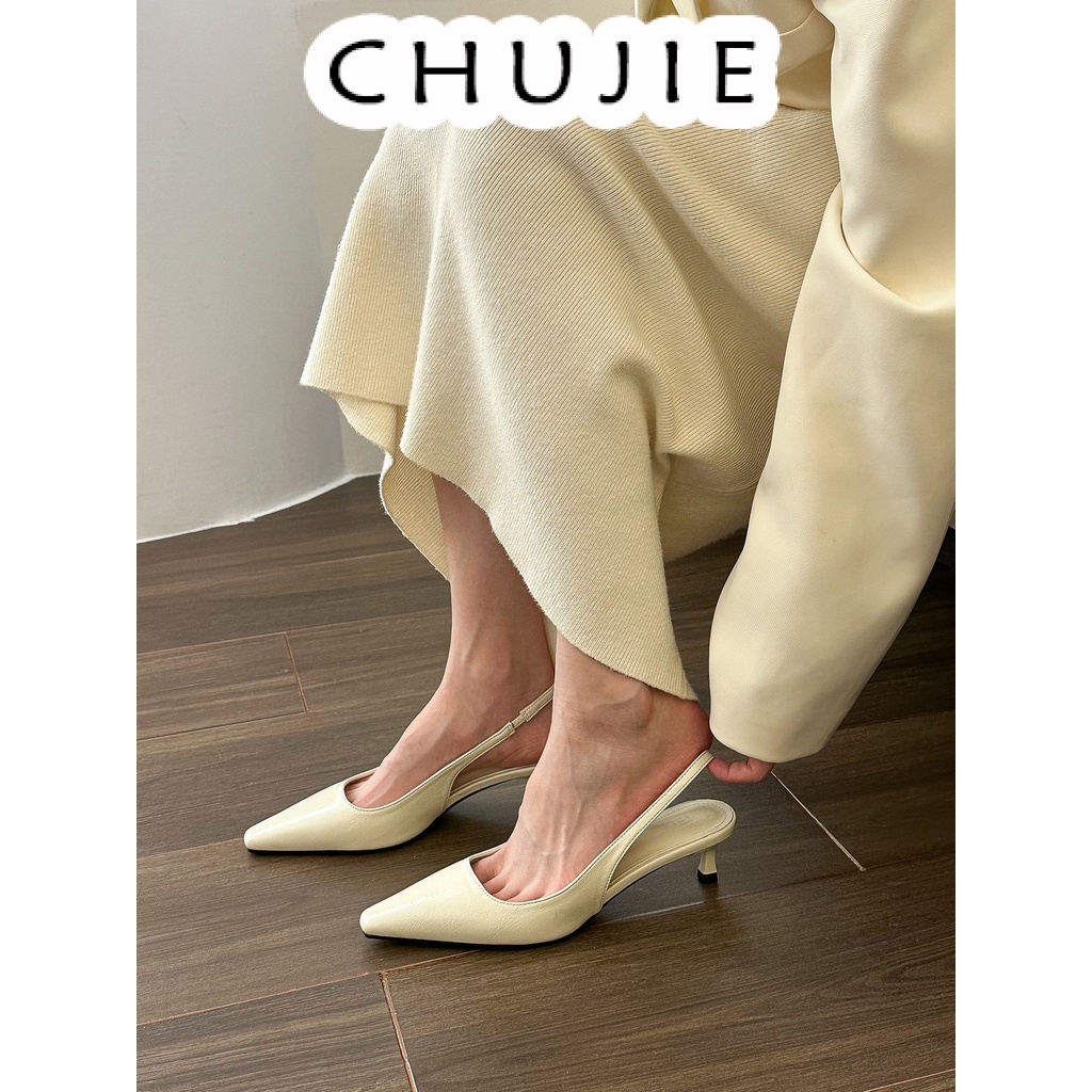 CHUJIE Giày cao gót mũi nhọn thời trang cá tính cho nữ 23Z23060202