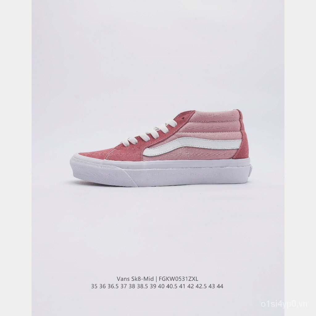 Giày Thể Thao RQZV Vans Sk8-mid Vải canvas Kiểu retro Cá Tính Cho Nam