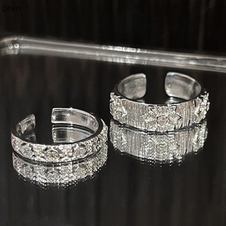 Nhẫn đính kim cương nhân tạo lấp lánh thời trang cho cặp đôi