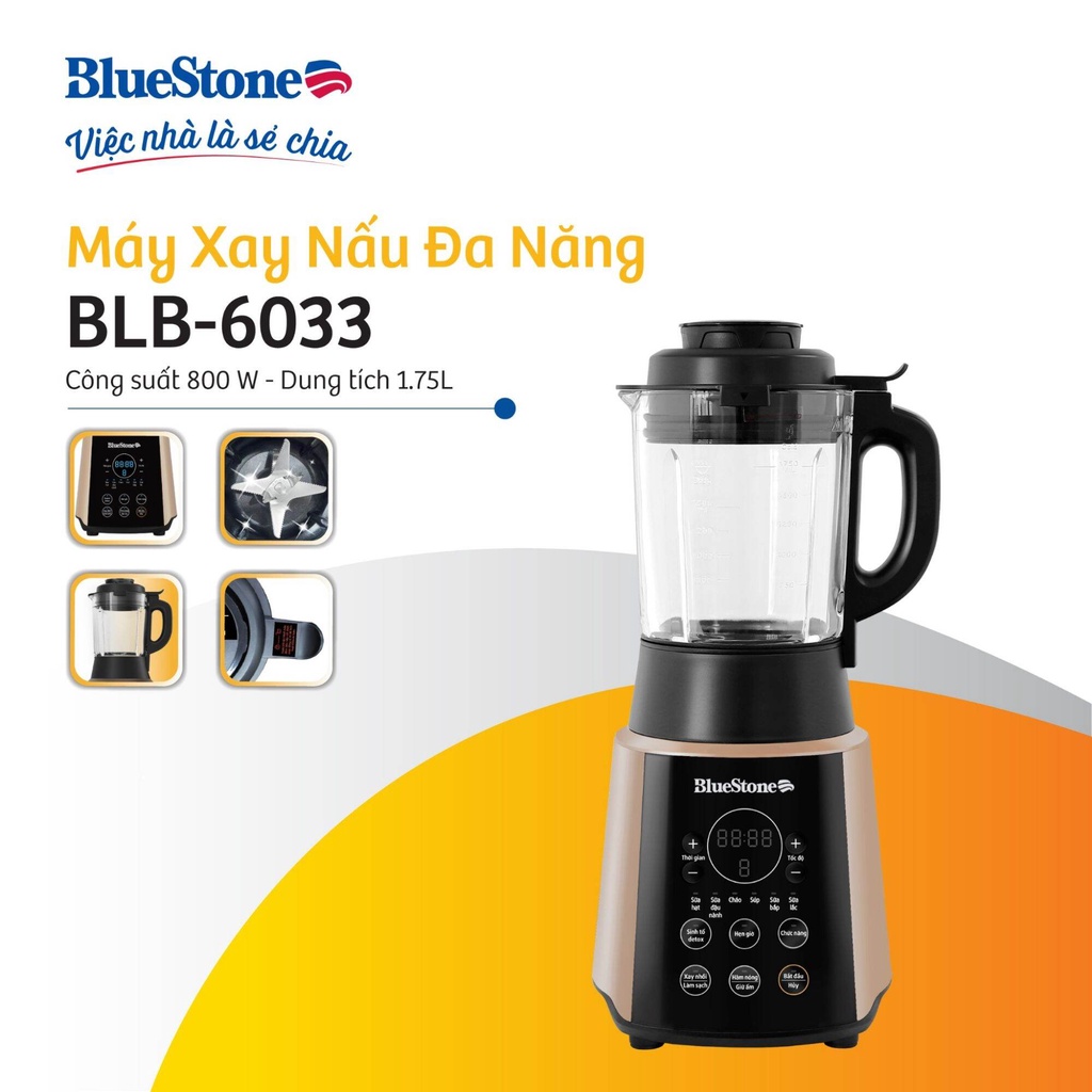Máy Làm Sữa Hạt Xay Nấu Đa Năng BlueStone BLB-6033 1.75 Lít 800W