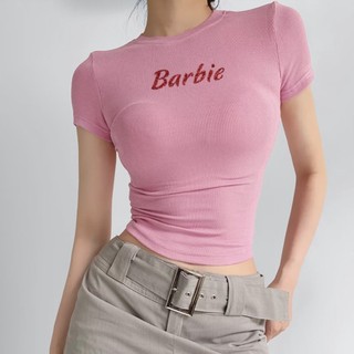 Áo Thun Baby Tee PINKSTORE29 In Chữ Barbie Lấp Lánh A51006