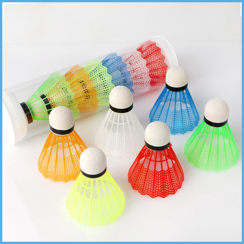 Set 6 / 12 Quả Cầu Lông Bằng Nhựa Nhiều Màu Sắc Dùng Luyện Tập Thể Thao