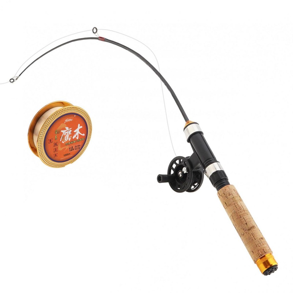Bộ cần câu và cuộn dây bằng đá bằng kính thiên văn 65cm / 25,59 inch với dây câu Nylon 100M Câu cá b