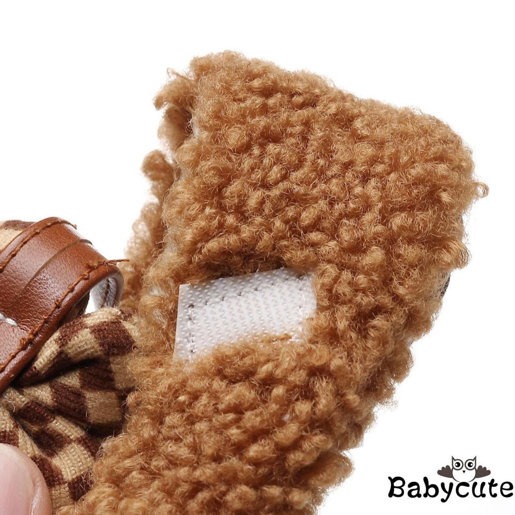 Giày Bông Đế Mềm Chống Trượt Mùa Đông Dành Cho Bé Gái walkers