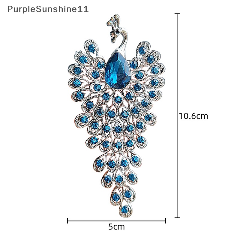 Trâm Cài Áo Hình Chim Công Đính Đá Thời Trang Cho Nữ