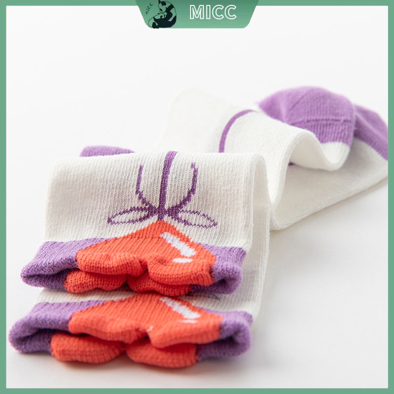 Set 5 đôi vớ MICCYBC cổ vừa họa tiết hoạt hình dễ thương cho bé