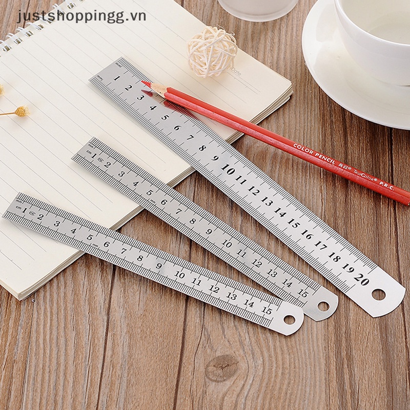 Thước Đo Hai Mặt Bằng Thép Không Gỉ 15-30cm