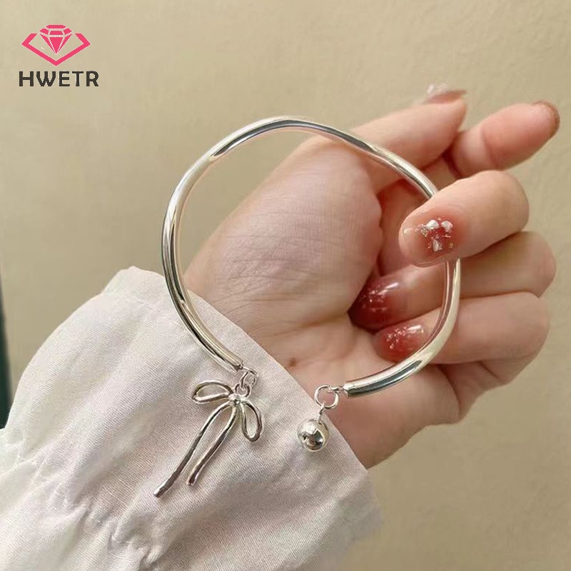 Vòng Tay Hở Mặt Nơ Ánh Sáng Đơn Giản Thời Trang Cho Nữ Mới