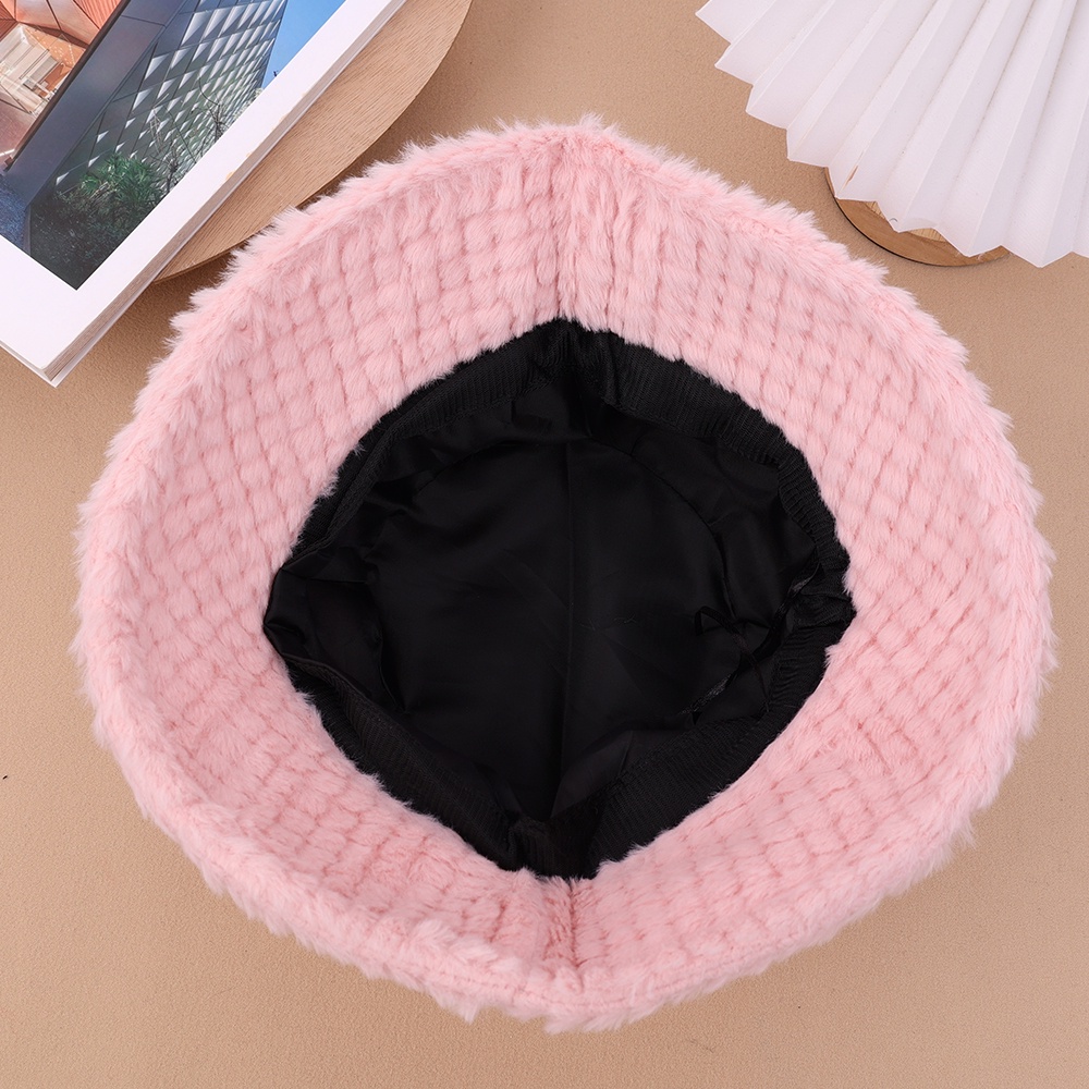 Mũ Xô panama Lót Nhung Dày Dặn Mềm Mại Chống Gió Màu Trơn Ấm Áp Mùa Thu Đông Cho Nữ