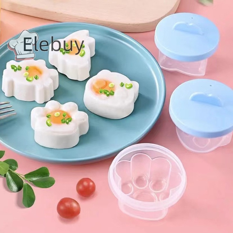 Khuôn Silicon Hấp Trứng Chịu Nhiệt Độ Cao Hình Hoạt Hình Có Nắp Đậy Cho Bé