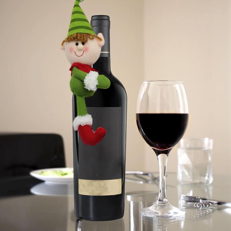 Bộ Vỏ Bọc Chai Rượu Vang Hình Ông Già Noel / Người Tuyết / Người Tuyết Làm Quà Tặng Cho Bạn Bè / Giáng Sinh / Rượu Sâm Panh