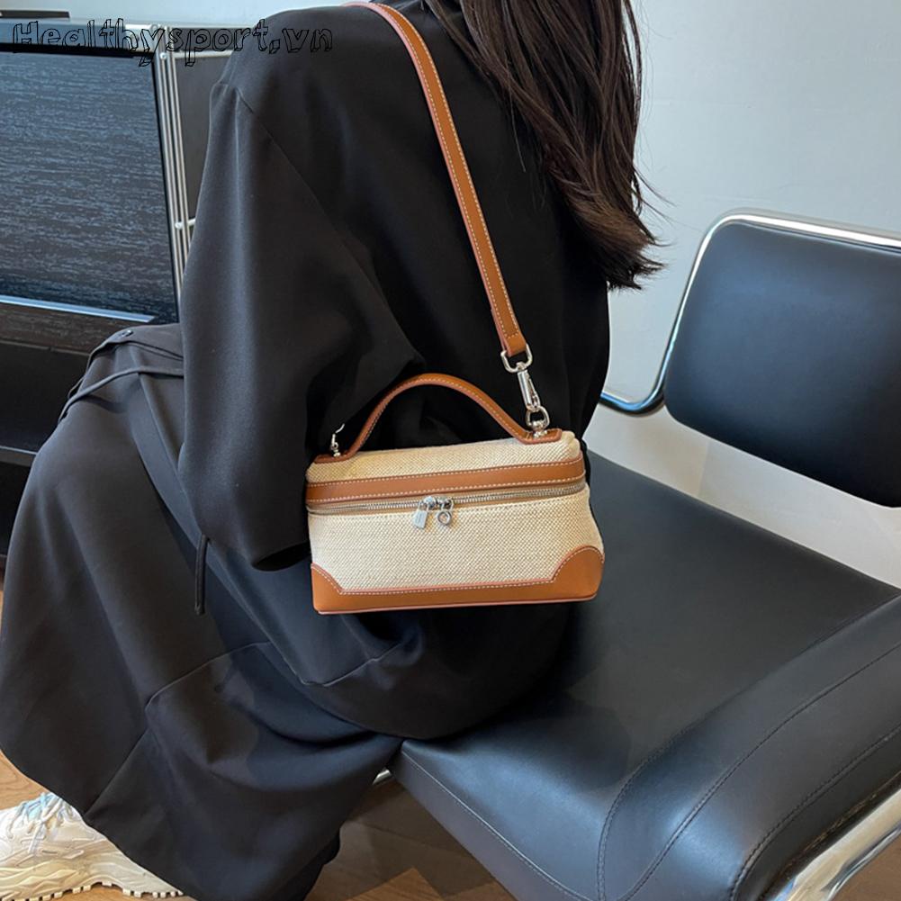 Túi Xách canvas Phối Màu Tương Phản Thời Trang Cho Nữ