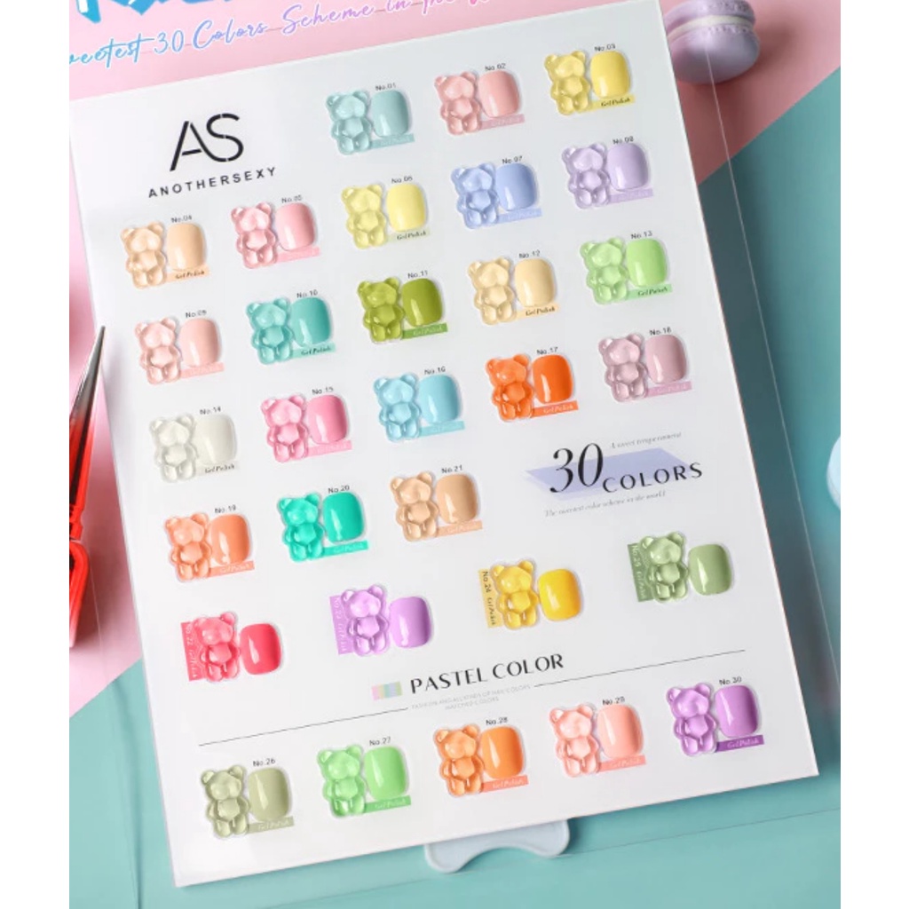 Sơn gel AS MCL Chai Xanh 30 Màu chai 15ml - manh219