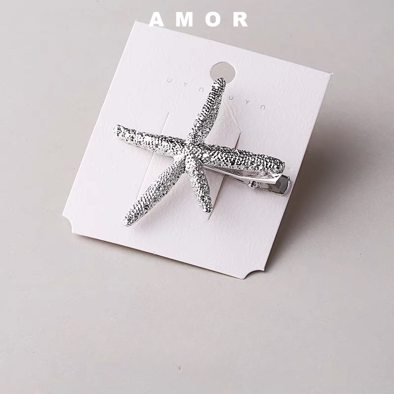 Kẹp Tóc Kim Loại Hình Sao Biển Phong Cách Hàn Quốc