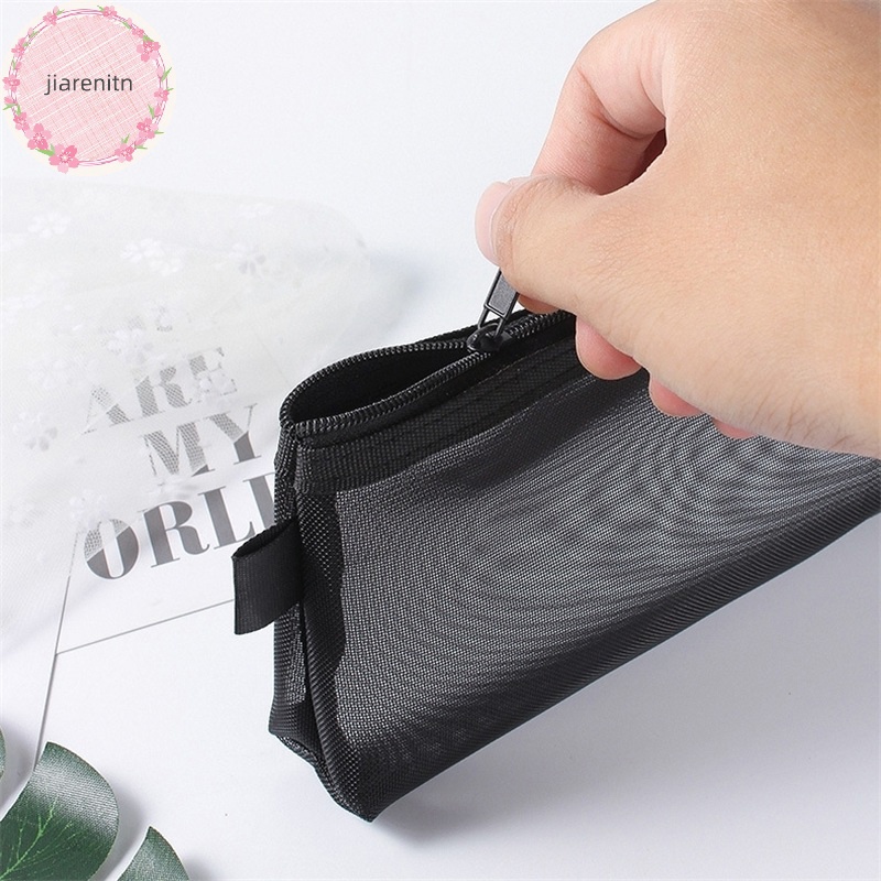 Jiarenitn Túi Đựng Bút Dạng Lưới Màu Trong Suốt Cho Học Sinh / Văn Phòng vn