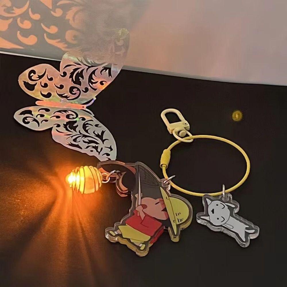 Móc Khóa acrylic Hình shin-chan Phát Sáng Vui Nhộn Kiểu Nhật Bản
