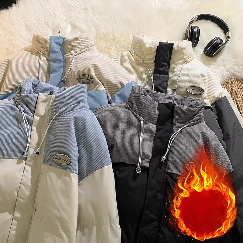 Esea Áo Khoác Phao cotton Dáng Rộng Phong Cách Nhật Bản Đơn Giản Thời Trang Thường Ngày Cho Cả Nam Và Nữ