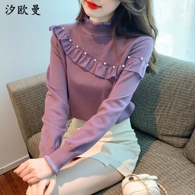 2023 Khuyên Dùng Vào Mùa Thu Và Mùa Đông Phong Cách Mới Với Thiết Kế Cổ Cao Đính Hạt Xù Lông