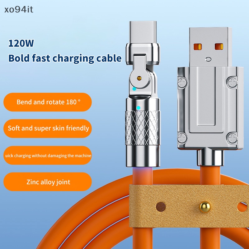 Cáp Sạc Nhanh type c Xt 6a Xoay 180 Độ Cho xiaomi samsung