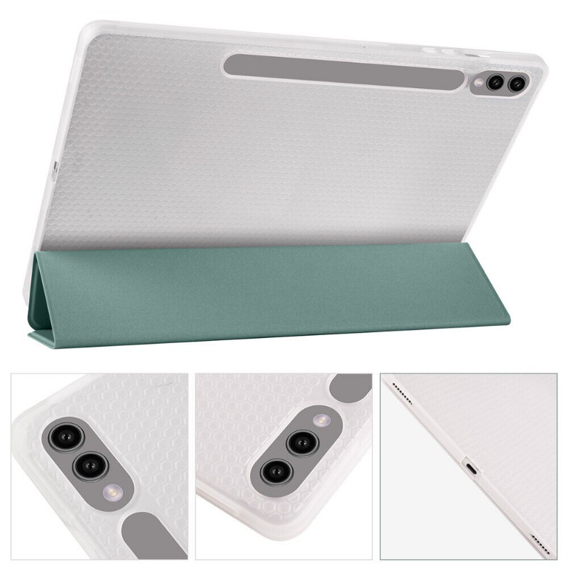 Bao Da Máy Tính Bảng Nắp Gập Thông Minh Có Ngăn Đựng Bút Cho samsung galaxy tab s9 fe 10.9 sm-P510 Smx516B Giá Đỡ