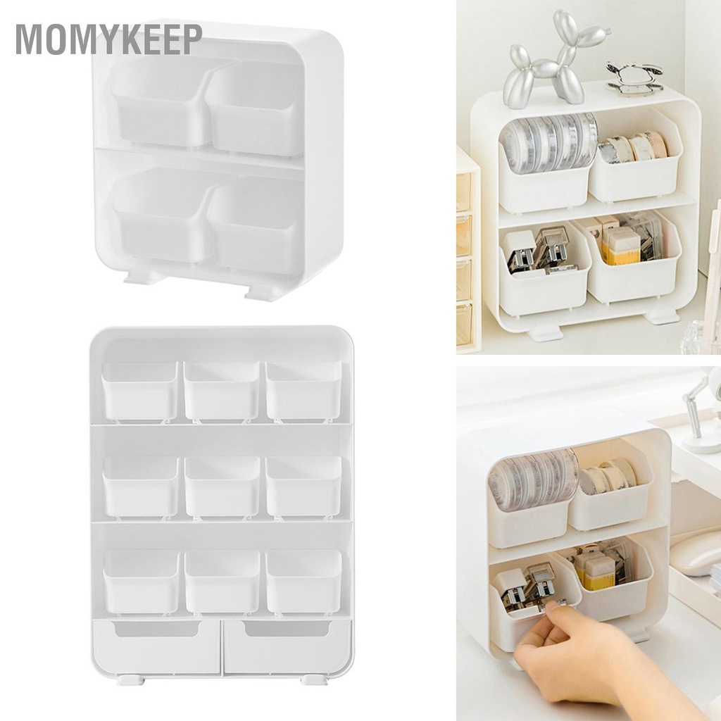 MOMYKEEP Ngăn kéo để bàn Sắp xếp nhiều ngăn Lưu trữ lớp Văn phòng phẩm Hộp lưu mỹ cho ký túc xá tại nhà