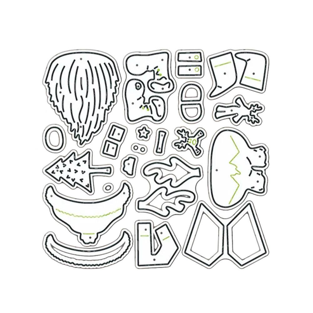 Khuôn Cắt Giấy Kim Loại Hình Ông Già Noel e6j5