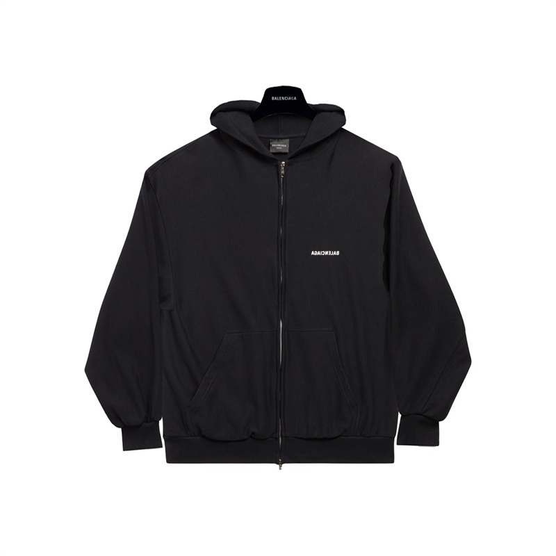 Ba-len88ga - Áo Khoác cardigan Có Mũ Trùm Và Khóa Kéo Phía Trước Và Sau logo paris Thời Trang Thoải Mái Và Sành Điệu Cả Nam Và Nữ