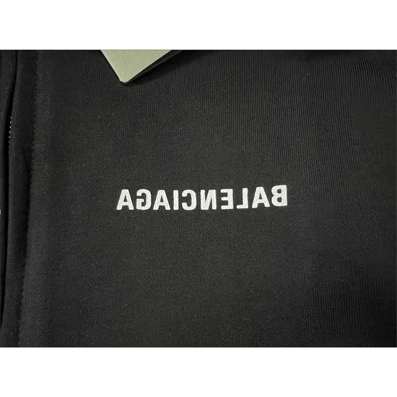 Ba-len88ga - Áo Khoác cardigan Có Mũ Trùm Và Khóa Kéo Phía Trước Và Sau logo paris Thời Trang Thoải Mái Và Sành Điệu Cả Nam Và Nữ