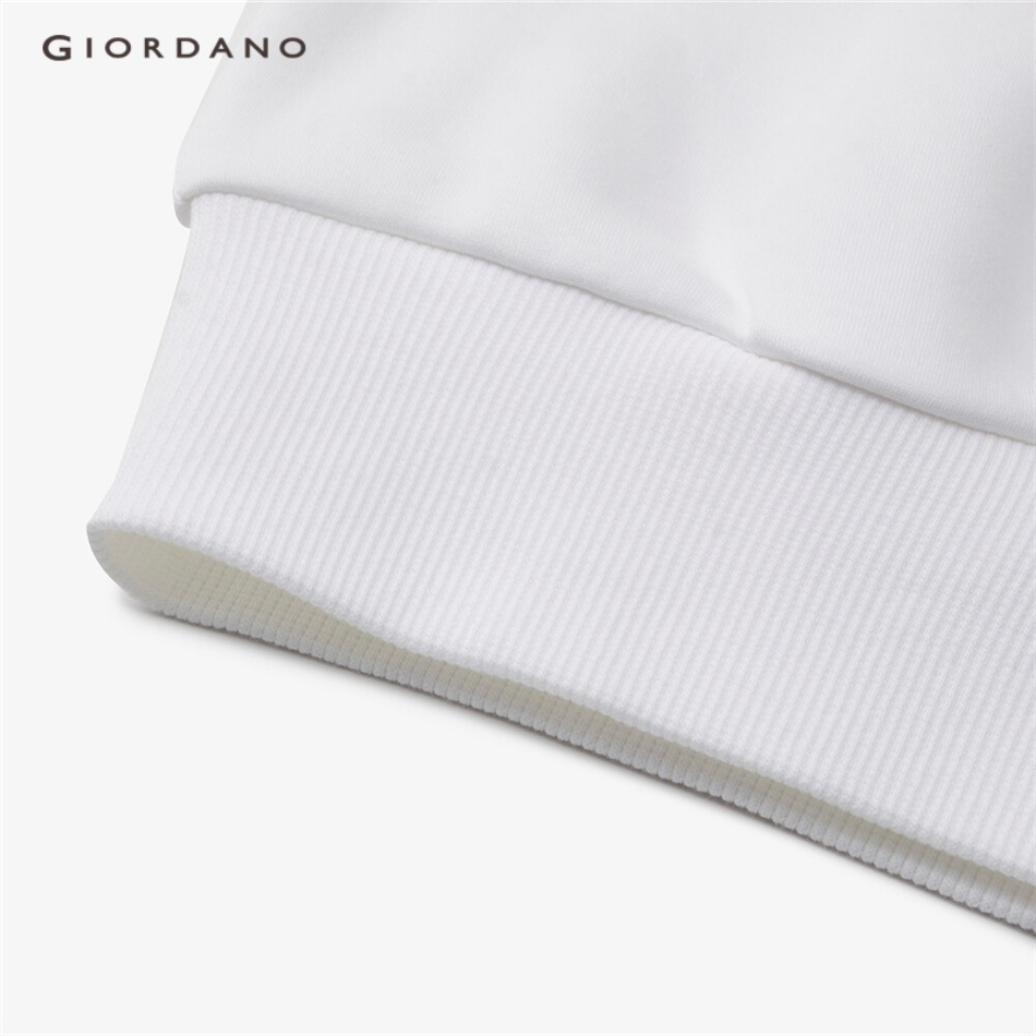 Áo nỉ nữ GIORDANO 05323812 vải lót lông cừu thêu hoa thời trang