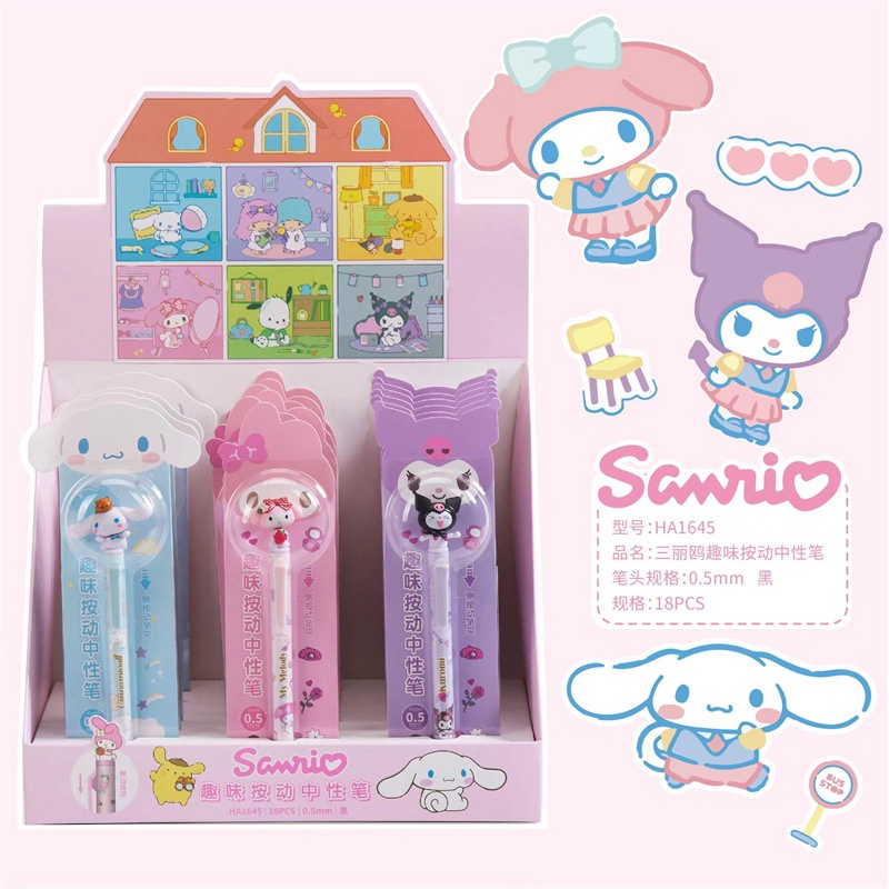 Sanrio Bút Bi Nước Ngòi 0.5mm Hình Búp Bê kuromi