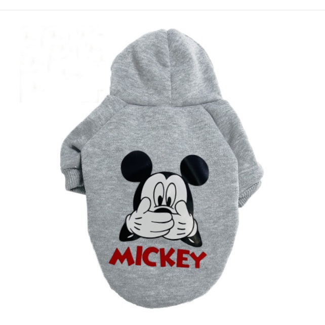Áo hoodie Dây Rút In Hình mickey minnie 27pets} Giữ Ấm Ngoài Trời Cho Mèo