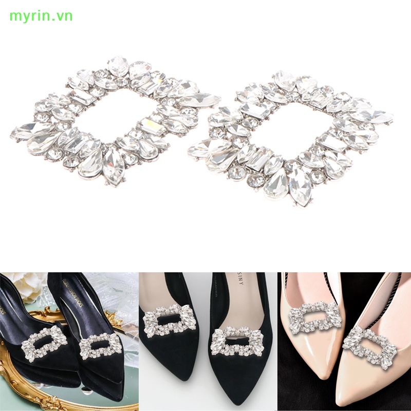 1 Khóa Kẹp Kim Loại Đính Đá Trang Trí Giày Cao Gót Cho Nữ vn