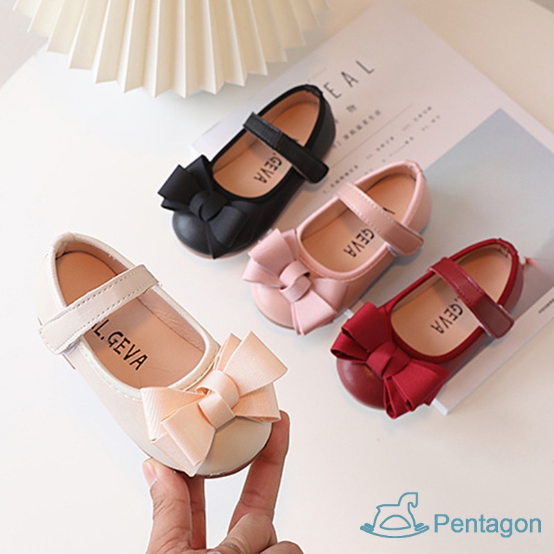 Giày Da Đế Mềm Chống Trượt Thoải Mái Dành Cho Bé Gái