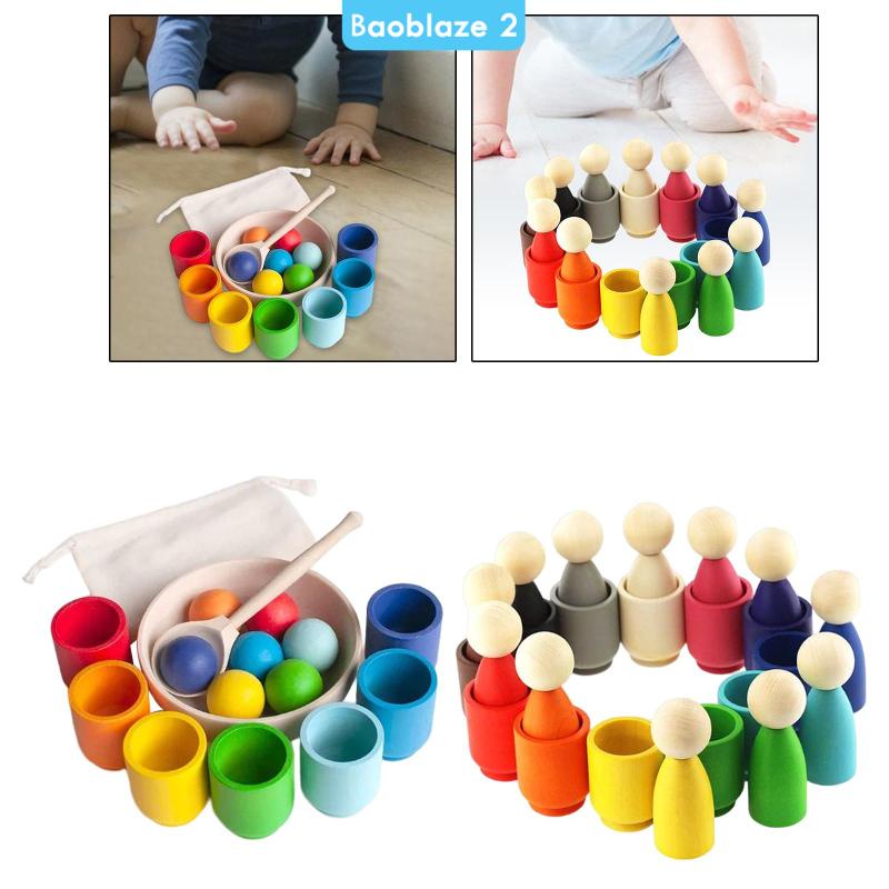 Đồ Chơi Giáo Dục Phân Loại Và Đếm Màu Sắc Cầu Vồng