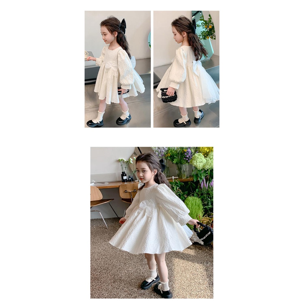 Gmn Đầm Công Chúa Tay Phồng Dài Phong Cách Hàn Quốc Cao Cấp Thời Trang Mùa Thu Dành Cho Bé Gái