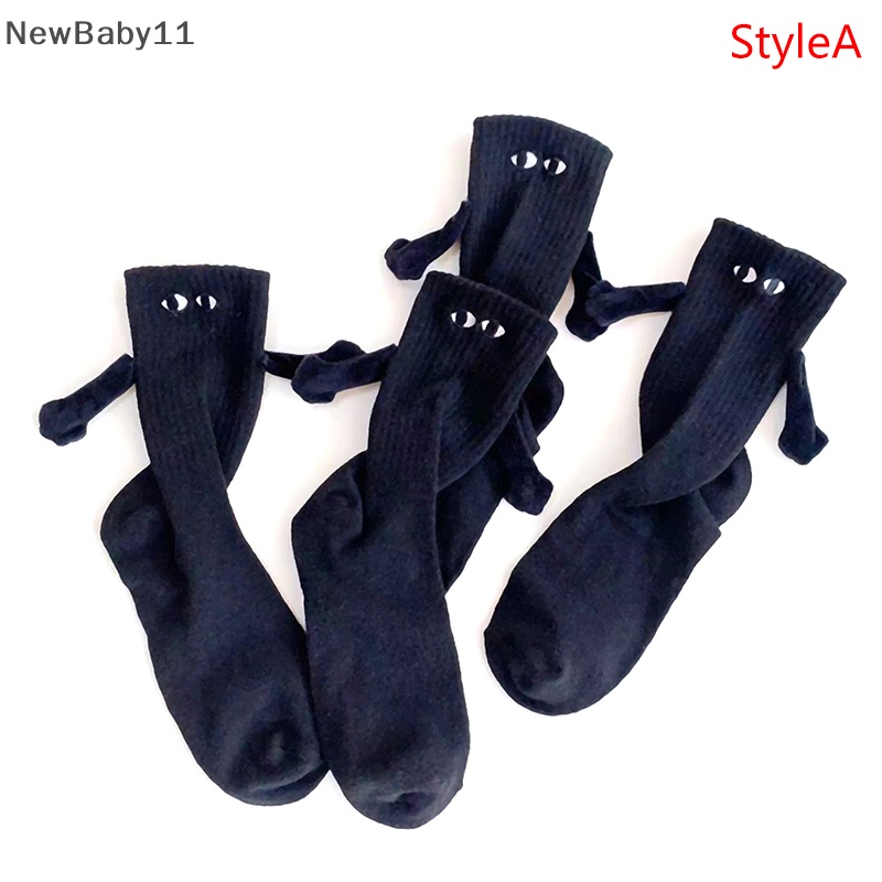1 Đôi Vớ Xỏ Ngón Bằng Vải cotton Thoáng Khí Thoải Mái In Hình Đôi Mắt Hoạt Hình Dễ Thương Có Nam Châm Dành Cho Cặp Đôi