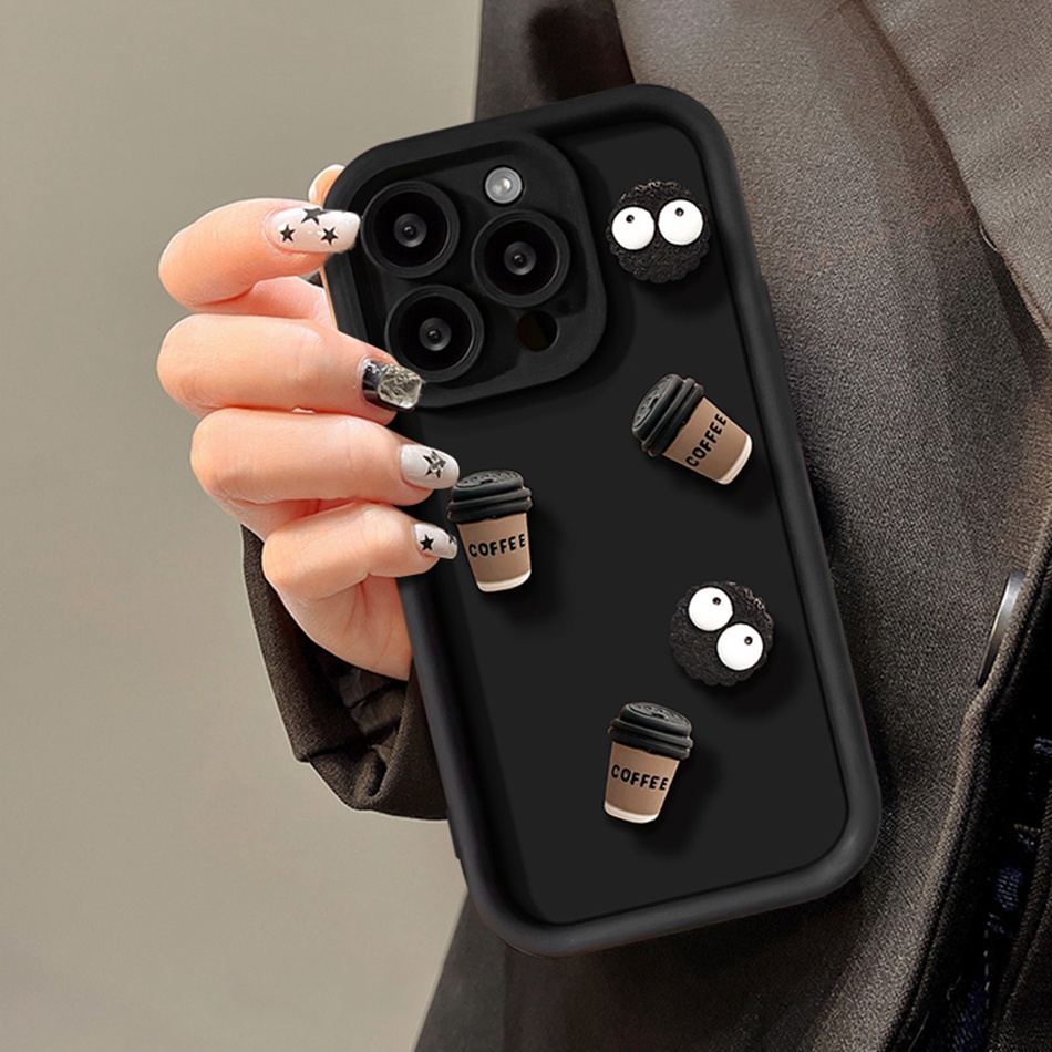 Ốp Điện Thoại Silicon Mềm Chống Sốc Hình Ly Cà Phê 3d iphone 11 12 13 14 15 pro max 11pro 13pro 6 6s 7 8 plus x xr xs max 12pro 15pro