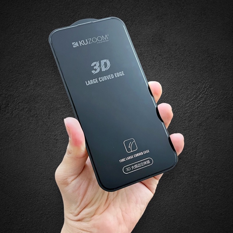 cường lực iPhone 15 pro max siu mỏng viền 3d Kuzoom ôm sát máy nguyễn gia group cao đạt q5