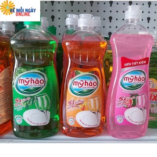 Nước rửa chén Mỹ Hảo -5X 750g Tinh dầu Gừng Chanh Bưởi -Đậm Đặc Vượt Trội