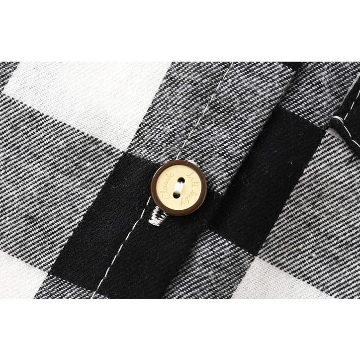 Áo Khoác Sơ Mi Có Mũ Trùm Dài Tay Họa Tiết Kẻ Ô 90-160cm Thời Trang Xuân Thu Cho Bé Trai Và Gái