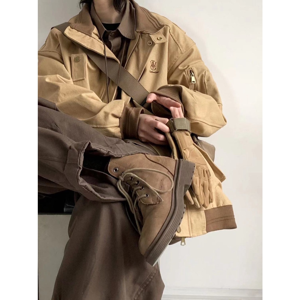 Áo Khoác Thêu Họa Tiết Phong Cách retro Nhật Bản Thời Trang Cho Nam Nữ