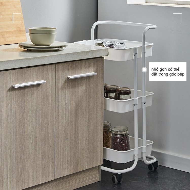 Kệ Spa 3 Tầng Cao Cấp Có Bánh Xe Siêu Xịn Sò