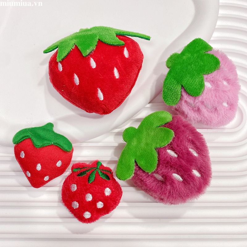 Miumiua🔮Ghim Cài Áo Hình Gấu / Dâu Tây Bằng Bông Dễ Thương Thời Trang Cho Nữ / Trẻ Em