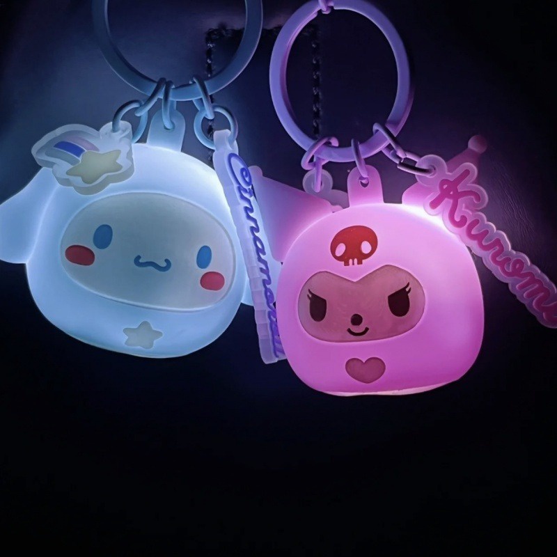 Dễ Thương Móc Khóa Hình kuromi sanrio light 20 light Bằng Silicon