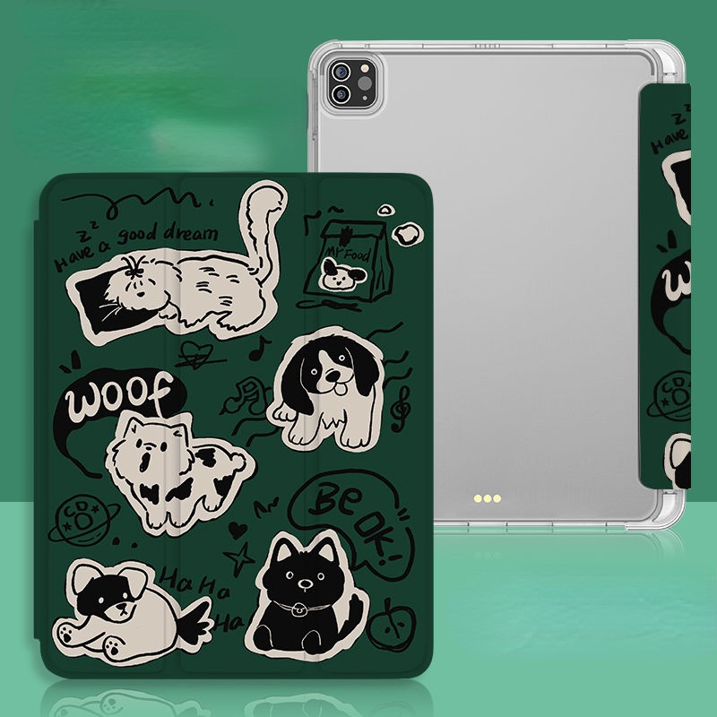 Ốp Máy Tính Bảng silicone Trong Suốt Nắp Lật Cho ipad air 5 gen9 gen8 gen7 pro11 air 3 gen5 gen6 gen10 mini 4 5 ipad