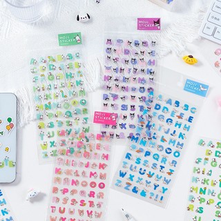 Sanrio Miếng Dán Chữ Tiếng Anh Trong Suốt Trang Trí Sổ Tay