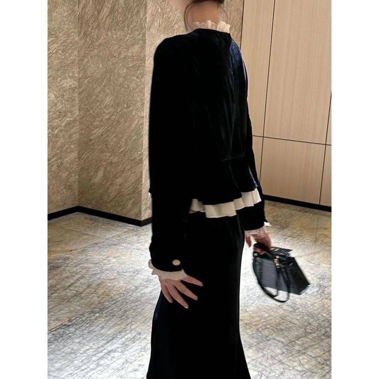 Đầm Ren Giả Hai Mảnh Eo Cao Vừa Phải Phong Cách Zhiyun Mùa Thu