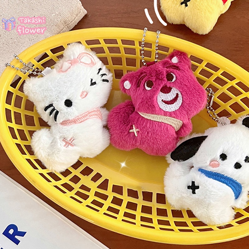 Móc Khóa Hình Gấu pooh / winnie / Gấu pooh / Mèo hello kitty Nhồi Bông Dễ Thương Làm Quà Tặng Cho Bé