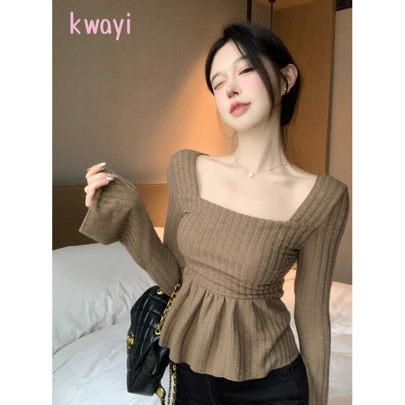 Kwayi Áo Len áo khoác cardigan Xu hướng thời trang Cute phổ biến WMY2393F1339Z230926