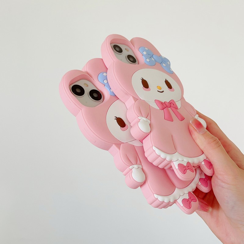 SANRIO Ôp Điện Thoại Silicon Dẻo Họa Tiết Hoạt Hình melody Dễ Thương Cho iphone 15 14 13 12 pro max 11 13pro 14pro 15pro Ốp